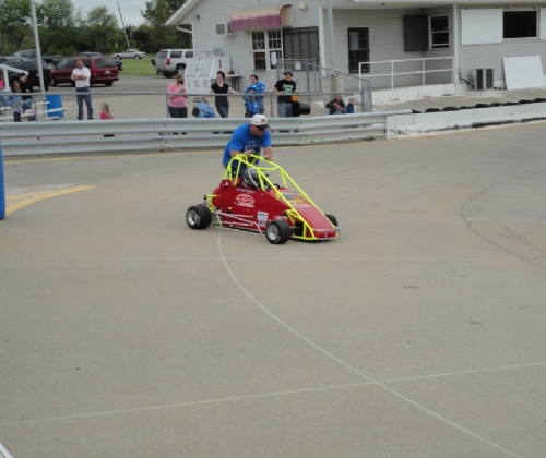 Racing quarter midget in Topeka Kansas